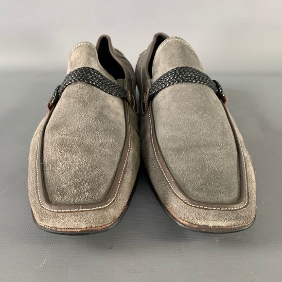 KENNETH COLE Size 10 Grey Leather Loafers main image 8